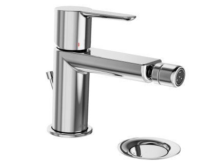 PU 055.00CR Bidetová stojánková baterie 151 mm s výpustí, chrom