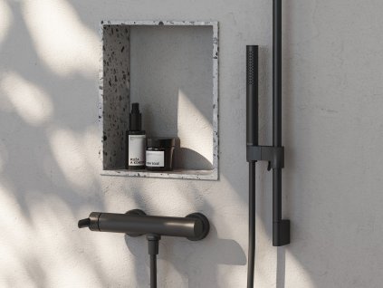 PU 032.20BLM Sprchová nástěnná baterie bez sprchového setu, černá matná