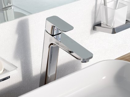 TD F 015.00CR Umyvadlová stojánková baterie 334 mm bez výpusti, chrom