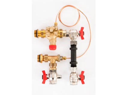 Dynamické regulační sety pro rozdělovače nerez a mosaz - spodní připojení s adaptérem pro měřič tepla s VS-TS ventilem - DN20 (#1863562 Dynamické regulační sety pro rozdělovače nerez a mosaz 1" - spodní připojení s adaptérem pro měřič tepla s VS-TS ventilem …, Dimenze DN20LP, l/h 50-1950)