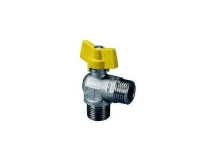 KK plyn, rohový M/Movládání motýl Silumin (#1236210 Kulový kohout -plyn, motýl Silumin, tělo DN10, závit 1/2", Dimenze tělo DN10, závit 1/2")