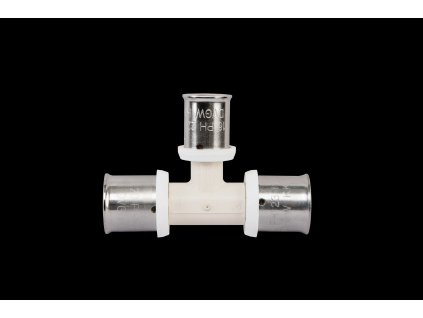 T-kus redukovaný, P/PPSU (#R622001 T-kus redukovaný 20-16-20, P/PPSU, TH lisovací profil /8622001/, Dimenze 20x2-16x2-20x2)