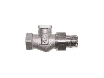 Uzavíratelné radiátorové šroubení RL-1 přímé (#1372341 Přímý ventil do zpátečky RL-1, Dimenze 1/2", kvs 1,9)