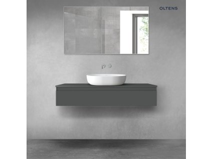 Oltens Vernal závěsná umyvadlová skříňka 120 cm, matný grafit 60012400