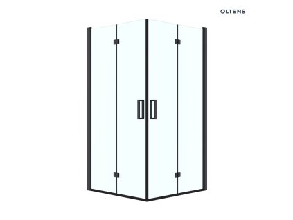 Oltens Byske sprchový kout 90 x 90 cm, čtvercový, matná černá / průhledné sklo, 20002300