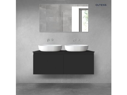 Oltens Vernal sada koupelnového nábytku 120 cm s horní deskou, matná černá 68243300