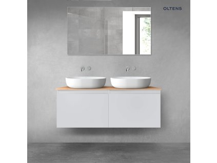 Oltens Vernal sada koupelnového nábytku 120 cm s horní deskou, matná šedá/dub 68244700