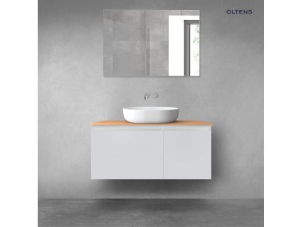 Oltens Vernal sada koupelnového nábytku 100 cm s horní deskou, matná šedá/dub 68251700