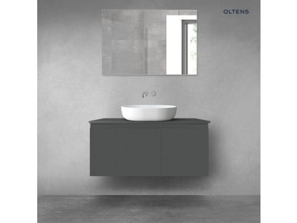 Oltens Vernal sada koupelnového nábytku 100 cm s horní deskou, matná grafitová 68247400