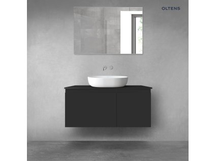 Oltens Vernal sada koupelnového nábytku 100 cm s horní deskou, matná černá 68249300