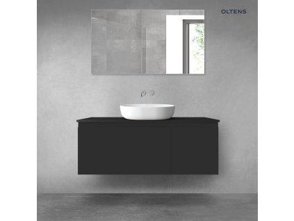 Oltens Vernal sada koupelnového nábytku 120 cm s horní deskou, matná černá 68250300