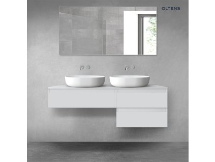 Oltens Vernal sada koupelnového nábytku 140 cm s horní deskou, matná šedá 68288700