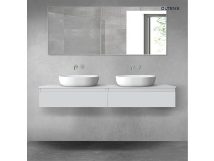 Oltens Vernal sada koupelnového nábytku 160 cm s horní deskou, matná šedá 68373700