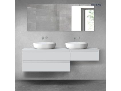 Oltens Vernal sada koupelnového nábytku 160 cm s horní deskou, matná šedá 68347700