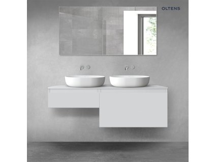 Oltens Vernal sada koupelnového nábytku 140 cm s horní deskou, matná šedá 68304700