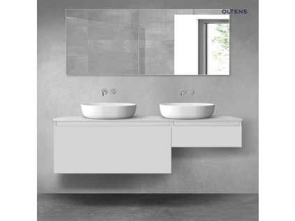 Oltens Vernal sada koupelnového nábytku 160 cm s horní deskou, matná šedá 68351700