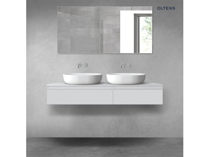 Oltens Vernal sada koupelnového nábytku 140 cm s horní deskou, matná šedá 68320700