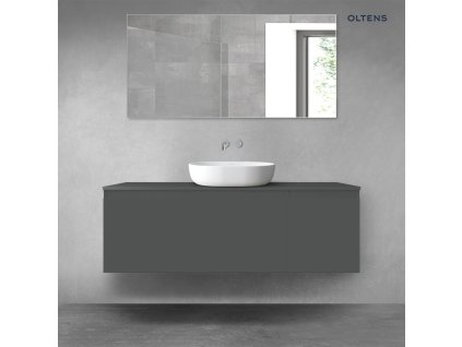 Oltens Vernal sada koupelnového nábytku 140 cm s horní deskou, matná grafitová 68312400