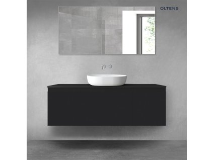 Oltens Vernal sada koupelnového nábytku 140 cm s horní deskou, matná černá 68312300