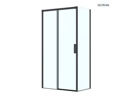 Oltens Breda sprchový kout 110 x 80 cm, obdélníkový, matná černá/průhledné sklo 20222300
