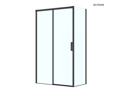 Oltens Breda sprchový kout 120 x 80 cm, obdélníkový, matná černá/průhledné sklo 20223300