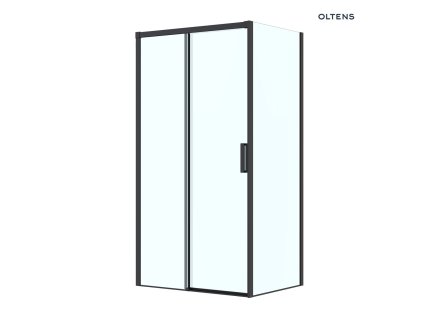 Oltens Breda sprchový kout 110 x 90 cm, obdélníkový, matná černá/průhledné sklo 20225300