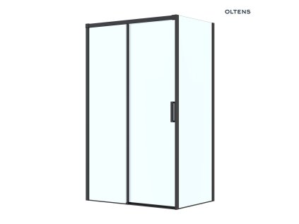 Oltens Breda sprchový kout 120 x 90 cm, obdélníkový, matná černá/průhledné sklo 20226300
