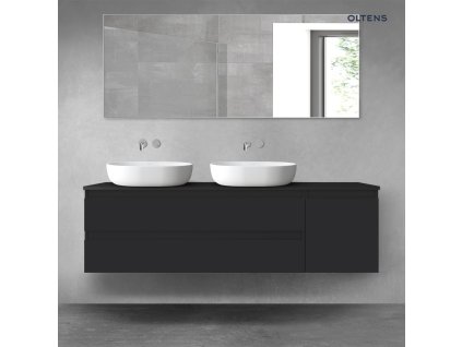 Oltens Vernal sada koupelnového nábytku 160 cm s horní deskou, matná černá 68479300