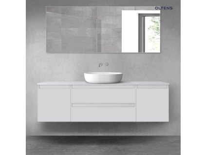 Oltens Vernal sada koupelnového nábytku 160 cm s horní deskou, matná šedá 68377700