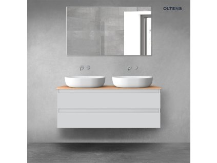 Oltens Vernal sada koupelnového nábytku 120 cm s horní deskou, matná šedá/dub 68467700
