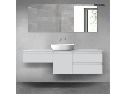 Oltens Vernal sada koupelnového nábytku 160 cm s horní deskou, matná šedá 68472700
