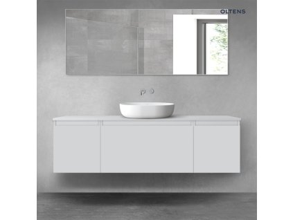 Oltens Vernal sada koupelnového nábytku 160 cm s horní deskou, matná šedá 68475700