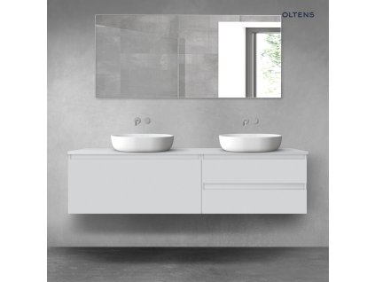 Oltens Vernal sada koupelnového nábytku 180 cm s horní deskou, matná šedá 68553700