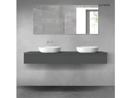 Oltens Vernal sada koupelnového nábytku 180 cm s horní deskou, matná grafitová 68555400
