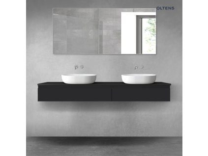 Oltens Vernal sada koupelnového nábytku 180 cm s horní deskou, matná černá 68555300