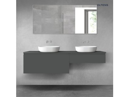Oltens Vernal sada koupelnového nábytku 180 cm s horní deskou, matná grafitová 68556400
