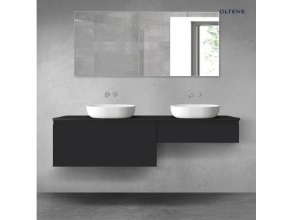 Oltens Vernal sada koupelnového nábytku 180 cm s horní deskou, matná černá 68556300