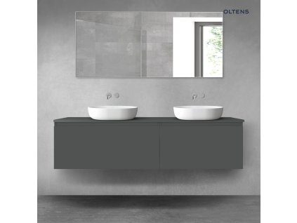 Oltens Vernal sada koupelnového nábytku 180 cm s horní deskou, matná grafitová 68559400