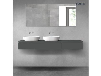 Oltens Vernal sada koupelnového nábytku 180 cm s horní deskou, matná grafitová 68592400