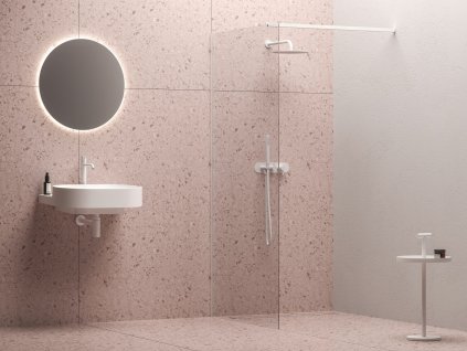 Walk-In Wall Set 110, bílá matná+transparent