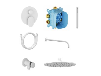 SG 090.10WHM Sprchový podomítkový set, bílá matná