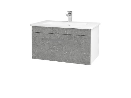 Koupelnová skříňka ASTON SZZ 80 - N01 Bílá lesk / Úchytka T01 / D20 Galaxy