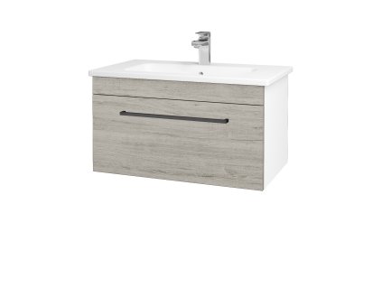 Koupelnová skříňka ASTON SZZ 80 - N01 Bílá lesk / Úchytka T06 / D05 Oregon