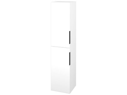 Vysoká skříň DOS SVD2 35 - N01 Bílá lesk / Úchytka T07 / M01 Bílá mat / Levé