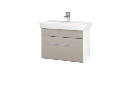 Koupelnová skříňka SOLO SZZ 60 - N01 Bílá lesk / Úchytka T02 / N07 Stone