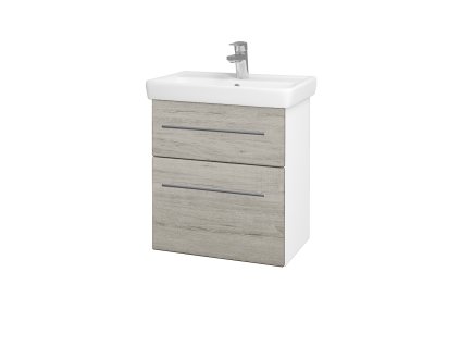 Koupelnová skříňka GO SZZ2 55 - N01 Bílá lesk / Úchytka T02 / D05 Oregon