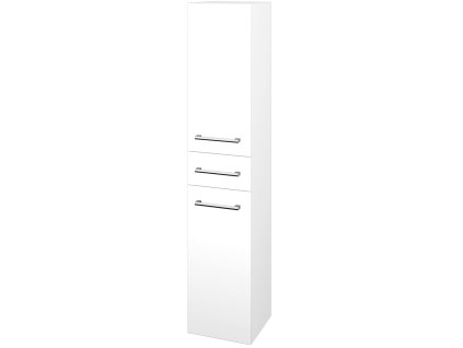 Vysoká skříň DOS SVD2Z 35 - N01 Bílá lesk / Úchytka T03 / L01 Bílá vysoký lesk / Pravé