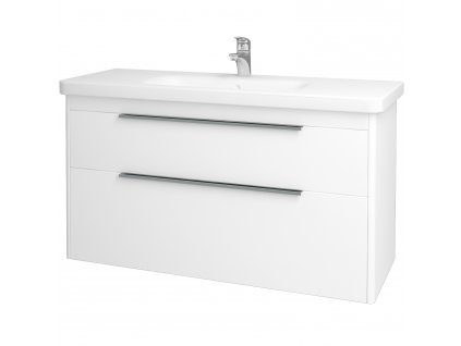 Koupelnová skříňka ENZO SZZ2 120 - L01 Bílá vysoký lesk / M01 Bílá mat