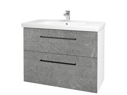 Koupelnová skříňka BIG INN SZZ2 100 - N01 Bílá lesk / Úchytka T06 / D20 Galaxy