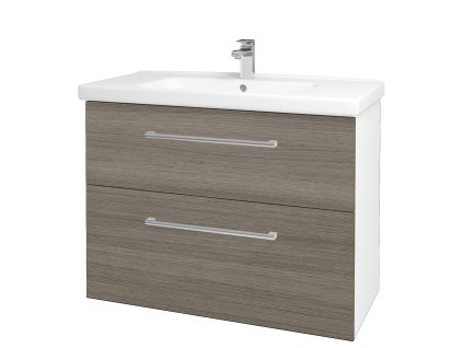 Koupelnová skříňka BIG INN SZZ2 100 - N01 Bílá lesk / Úchytka T03 / D03 Cafe